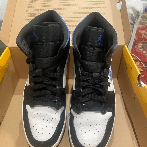 Jordan 1 Mid white black racer blue - Picture 4 of 10